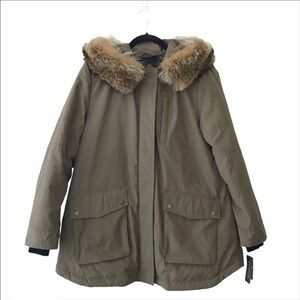 Pendleton Dawson Genuine Fur Trim Down Parka in Toffee NWT Medium